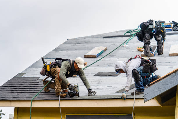 Professional Roofing technician working in Groves, TX